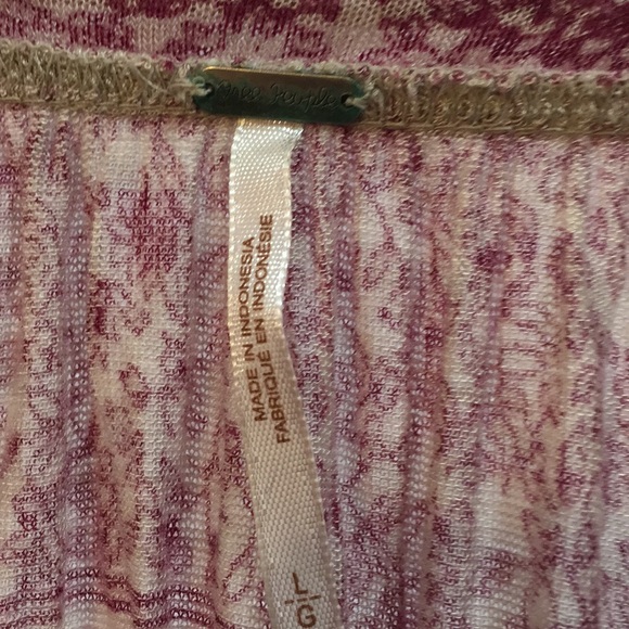 Women’s Large FP Burgundy Boho Top - Picture 5 of 6